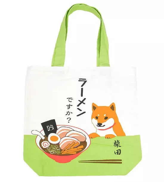 FRIENDSHILL, Japan Shiba Inu "Shibata san" A4 size Cotton Tote Bag : Ramen