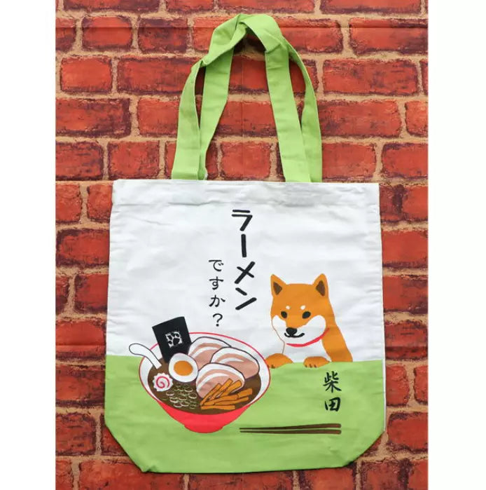 FRIENDSHILL, Japan Shiba Inu "Shibata san" A4 size Cotton Tote Bag : Ramen